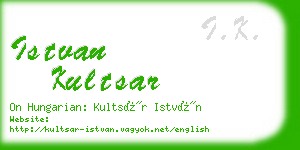 istvan kultsar business card